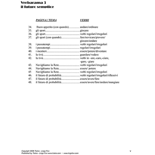 Verbarama - il futuro semplice (Downloadable eBook) – Linguascope