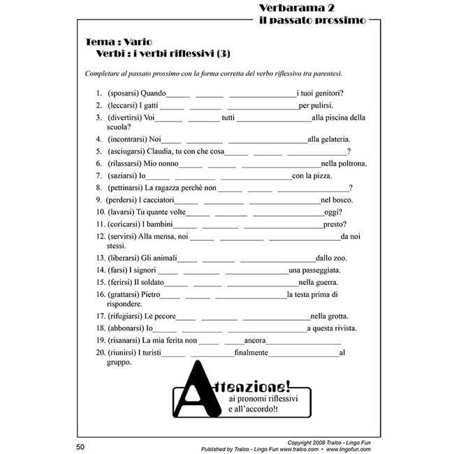 Verbarama - il passato prossimo (Downloadable eBook) – Linguascope