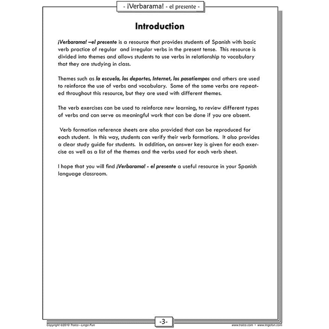 Verbarama - el presente (Downloadable eBook) – Linguascope