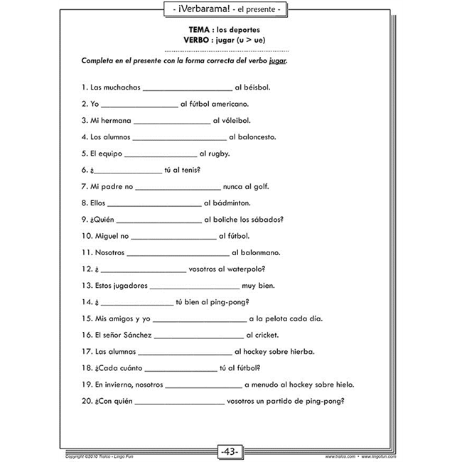 Verbarama - el presente (Downloadable eBook) – Linguascope